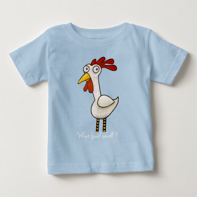 T-shirt Pour Bébé Poulet drôle (Devant)