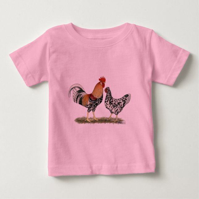 T-shirt Pour Bébé Poulets islandais (Devant)