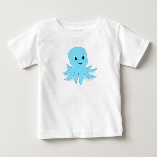 T-shirt Pour Bébé poulpe (Devant)