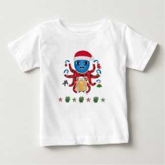 T-shirt Pour Bébé poulpe de Noël