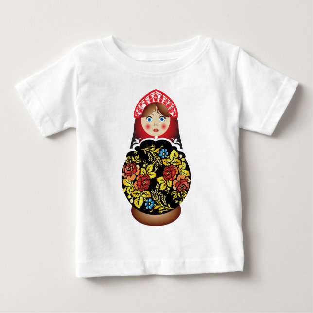 T-shirt Pour Bébé Poupée russe Matryoshka (Devant)