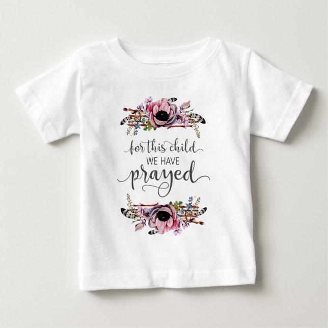 T-shirt Pour Bébé Pour Cet Enfant, Nous Avons Prié Baby Girl Tutu (Devant)