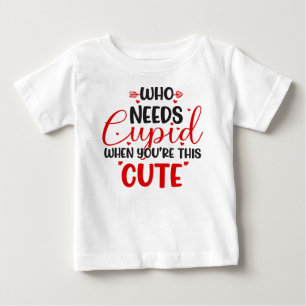 T-shirt pour bébé pour la Saint-Valentin : Qui a b