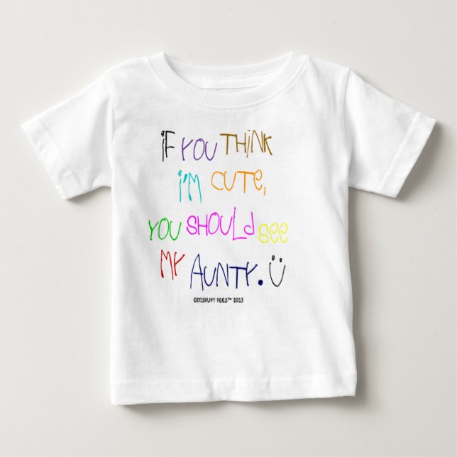 T-shirt Pour Bébé Pour la tante (Devant)