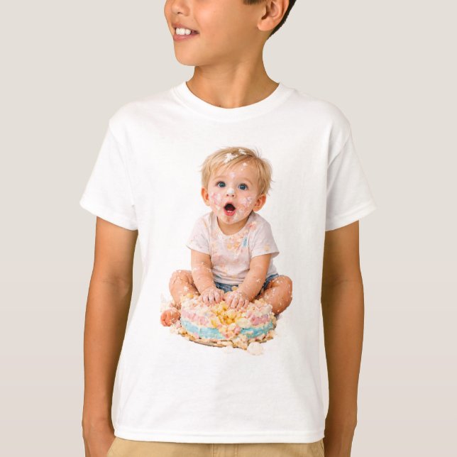 T-Shirt pour bébé pour le premier anniversaire ave (Devant)