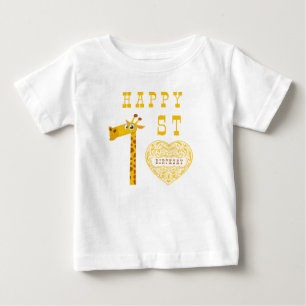 T-shirt pour bébé pour le premier anniversaire ave