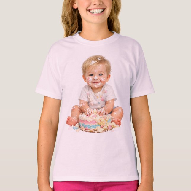 T-Shirt pour bébé pour son premier anniversaire av (Devant)