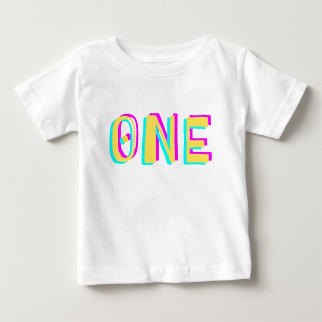 T-Shirt pour bébé pour un premier anniversaire 3D  (Devant)