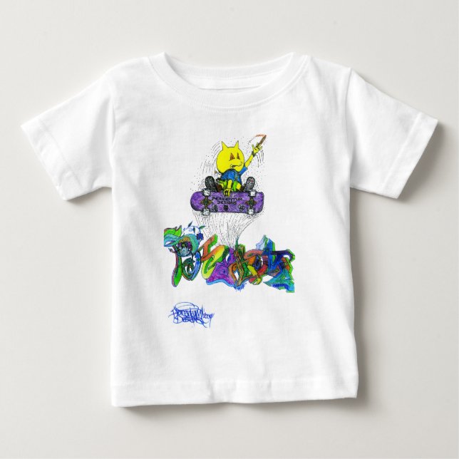 T-shirt Pour Bébé Pourcentage Ollie (Devant)