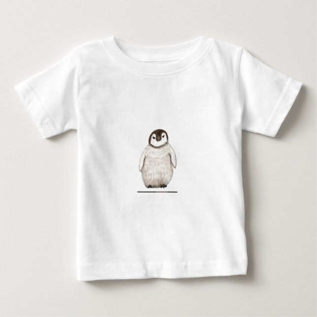 T-shirt Pour Bébé poussin de pingouin (Devant)