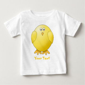 T-shirt Pour Bébé Poussin mignon. Petit oiseau jaune. Texte fait sur