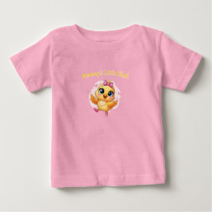 T-shirt Pour Bébé Poussin Rose Bébé avec Motif Ruban