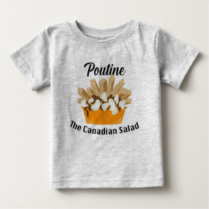 T-shirt Pour Bébé Poutine, La Salade Canadienne - Baby Fine Jersey T