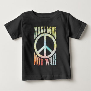 T-shirt Pour Bébé Pouvoir Fleur Paix - Faire L'Amour Pas La Guerre 1
