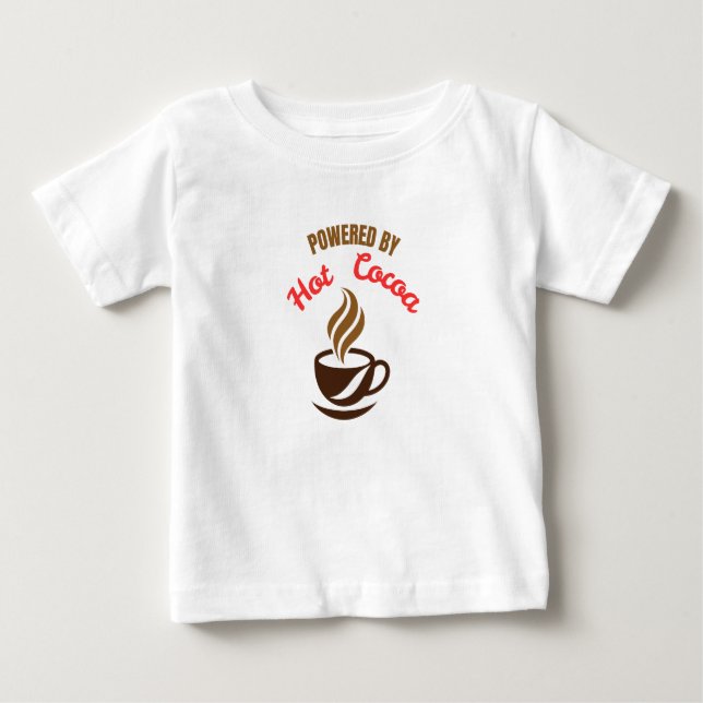 T-shirt Pour Bébé Powered by Hot Cocoa (Devant)