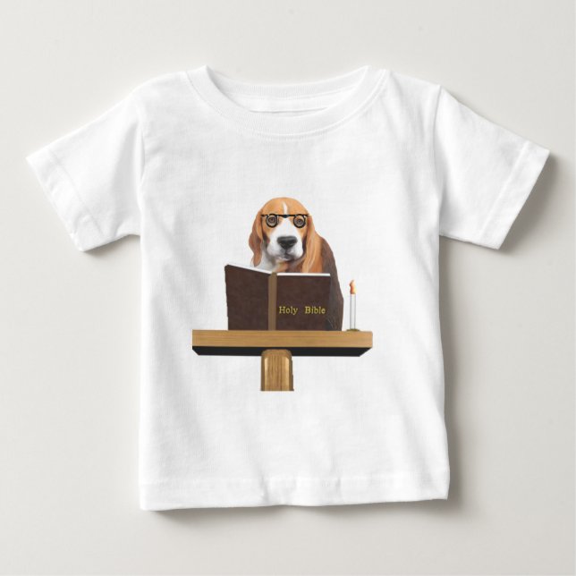 T-shirt Pour Bébé Pracher de chien (Devant)