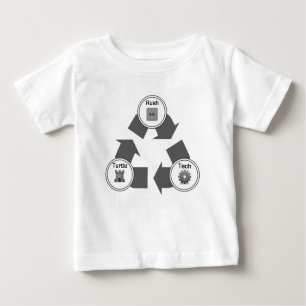 T-shirt Pour Bébé Précipitation/tortue/technologie