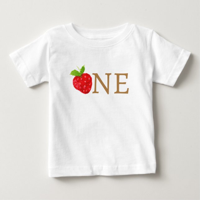 T-shirt Pour Bébé Premier 1er anniversaire de la fraise de Berry (Devant)