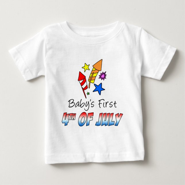 T-shirt Pour Bébé Premier 4 juillet du bébé (Devant)