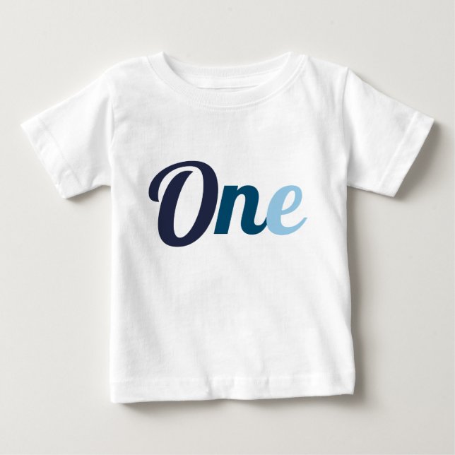 T-shirt Pour Bébé Premier anniversaire bleu (Devant)