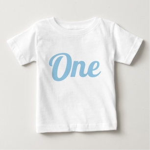 T-shirt Pour Bébé Premier Anniversaire bleu clair