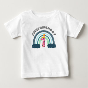 T-shirt Pour Bébé Premier Anniversaire Boho Bébé Fille