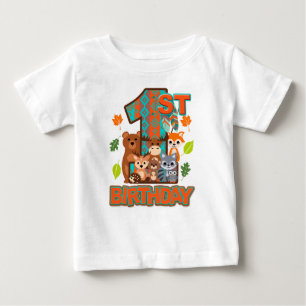 T-shirt Pour Bébé Premier anniversaire Bois Flèche bois   Un sauvage