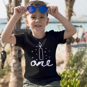 T-shirt Pour Bébé Premier anniversaire Bougie un anniversaire