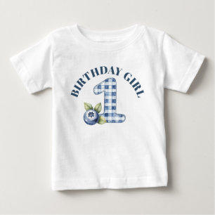 T-shirt Pour Bébé Premier anniversaire de bébé aux bleuets