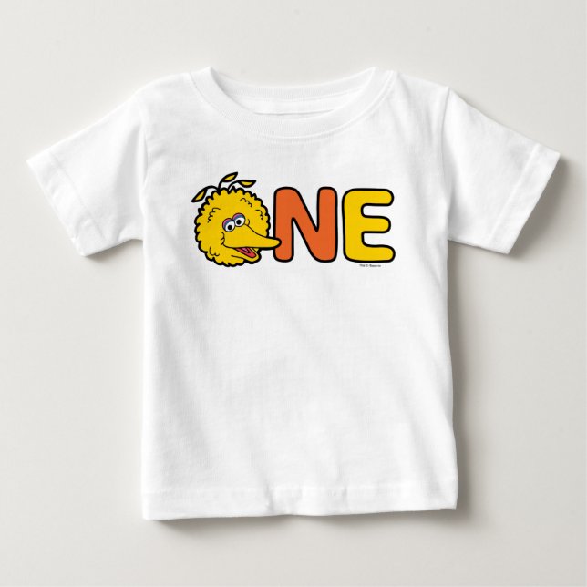 T-shirt Pour Bébé Premier anniversaire de Big Bird (Devant)