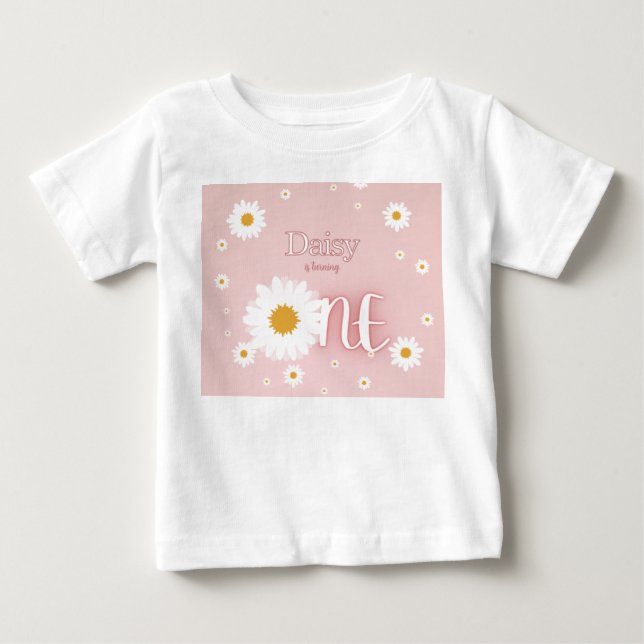 T-shirt Pour Bébé Premier anniversaire de Daisy (Devant)