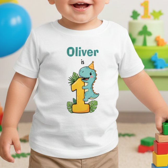 T-shirt Pour Bébé Premier anniversaire de Dino (Créateur téléchargé)