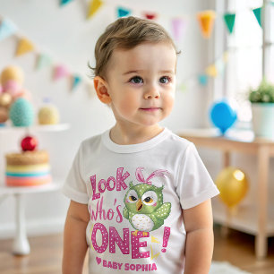 T-shirt Pour Bébé Premier anniversaire de la chouette