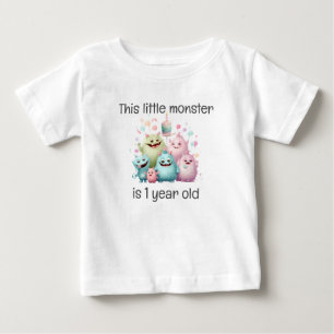 T-shirt Pour Bébé Premier anniversaire de Little Monster