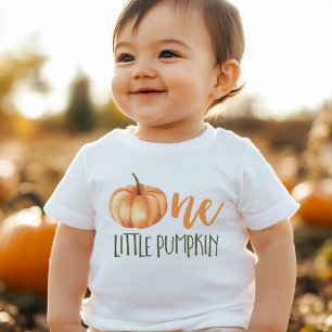 T-shirt Pour Bébé Premier anniversaire de One Little Pumpkin Baby