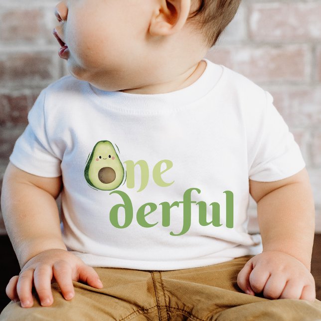 T-shirt Pour Bébé Premier anniversaire d'Onederful Avocat (Onederful Avocado 1st Birthday Baby T-Shirt)