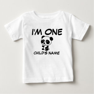 T-shirt Pour Bébé PREMIER ANNIVERSAIRE DU BÉBÉ (ÂGE UN) Personnalisé