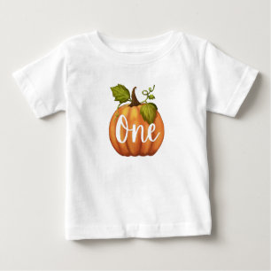 T-shirt Pour Bébé Premier anniversaire du citrouille