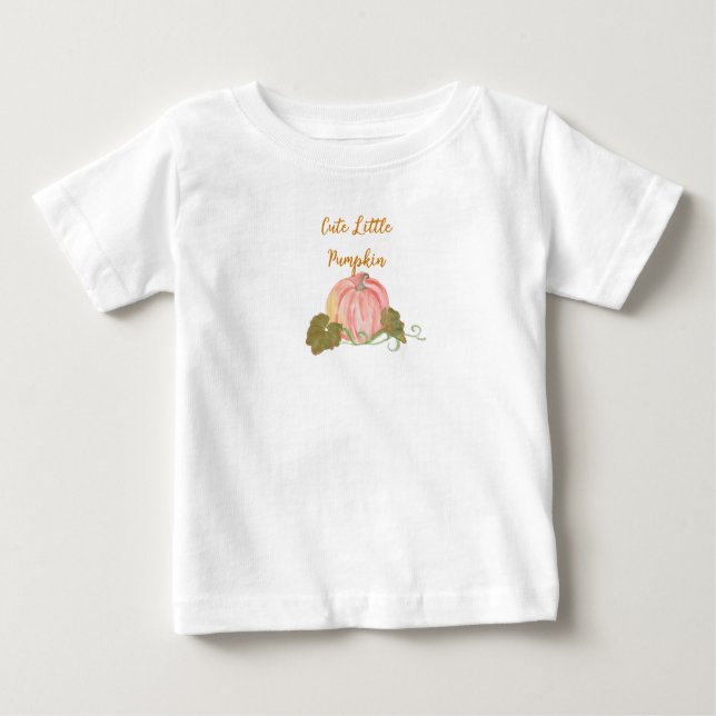 T-shirt Pour Bébé Premier anniversaire du petit Citrouille (Devant)