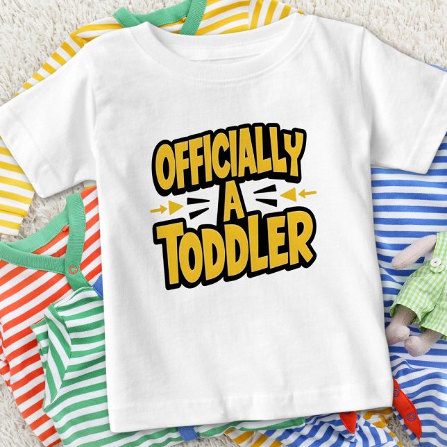 T-shirt Pour Bébé Premier anniversaire "officiellement un bambin" (Créateur téléchargé)
