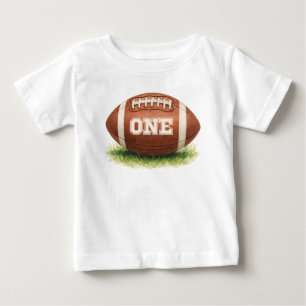 T-shirt Pour Bébé Premier anniversaire sur le thème du football amér