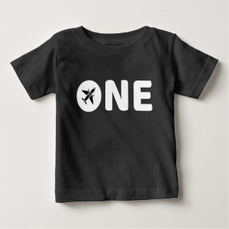 T-shirt Pour Bébé Premier avion de l'anniversaire du bébé orienté