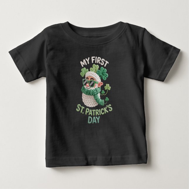 T-shirt Pour Bébé Premier bébé irlandais de la Saint-Patrick (Devant)