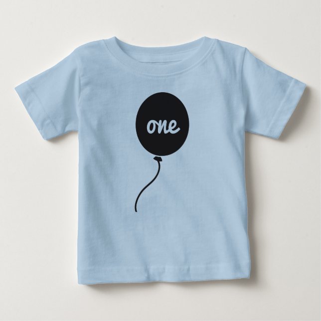 T-shirt Pour Bébé Premier bleu de la chemise | de l'anniversaire du (Devant)