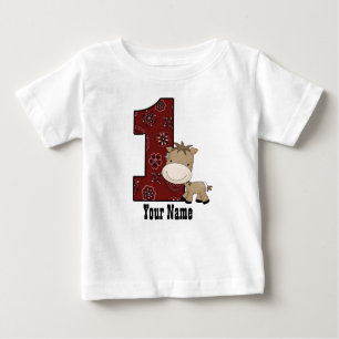 T-shirt Pour Bébé Premier cheval de cowboy d'anniversaire