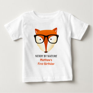 T-shirt Pour Bébé Premier Fox de ballot d'anniversaire de bébé