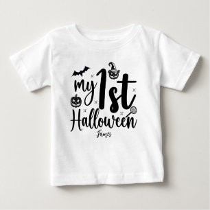 T-shirt Pour Bébé Premier Halloween personnalisé
