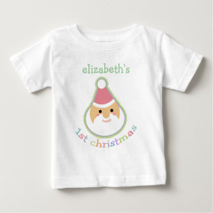T-shirt Pour Bébé Premier Noël de bébé personnalisé