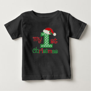 T-shirt Pour Bébé Premier Noël du bébé - nom customisé -