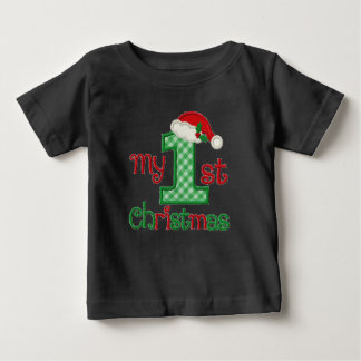T-shirt Pour Bébé Premier Noël du bébé - nom customisé -